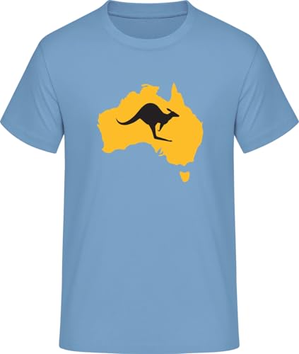 SHiRTCiTY. T-Shirt Herren mit Australian Map with Kangaroo Aufdruck • Männer Shirt Bedruckt mit Spruch/Motiv • Verschiedene Motive • T-Shirts Bedruckt • Größe: M von SHiRTCiTY.