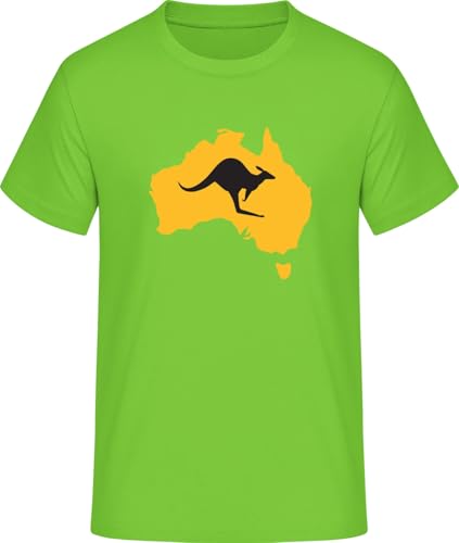 SHiRTCiTY. T-Shirt Herren mit Australian Map with Kangaroo Aufdruck • Männer Shirt Bedruckt mit Spruch/Motiv • Verschiedene Motive • T-Shirts Bedruckt • Größe: M von SHiRTCiTY.