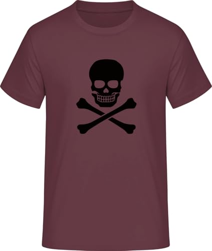 SHiRTCiTY. T-Shirt Herren mit Skull and Crossbones Classic Aufdruck • Männer Shirt Bedruckt mit Spruch/Motiv • Verschiedene Motive • T-Shirts Bedruckt • Größe: M von SHiRTCiTY.
