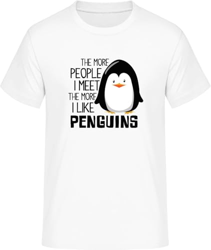 SHiRTCiTY. The More People I Meet The More I Like Penguins Herren T-Shirt • Geschenke Männer • Größe: XL von SHiRTCiTY.