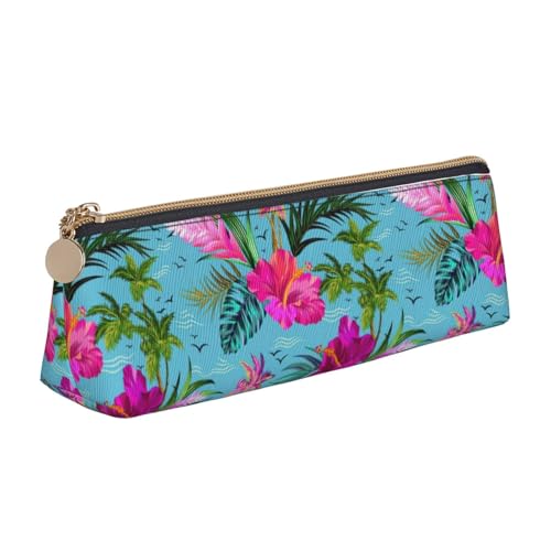 SHuWeiD Hello Hawaii Print Triangle Box Multifunktionale Make-up-Tasche, Büro, Reisen und tägliche Aufbewahrung von Schreibwaren, Weiß, One Size, Leichtgewichtig von SHuWeiD