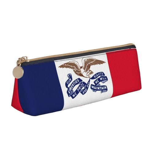 SHuWeiD Iowa Multifunktions-Make-up-Tasche, Motiv: Staatsflagge, Büro, Reisen und tägliche Aufbewahrung von Schreibwaren, Weiß, One Size, Leichtgewichtig von SHuWeiD