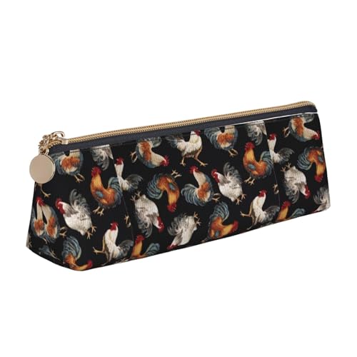 SHuWeiD Multifunktionale Make-up-Tasche mit französischem Hahn-Aufdruck, für Büro, Reisen und tägliche Aufbewahrung von Schreibwaren, Weiß, One Size, Leichtgewichtig von SHuWeiD