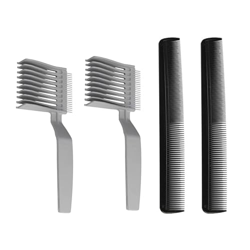 SI SEN Gebogener Positionierungskamm, Tragbarer Professioneller Haarschneidekamm für Männer, Friseurhilfskamm, Haarschneide Schablone, Haarschneider, für Selbstgemachte Haarschnitte von SI SEN