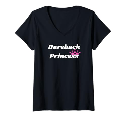 Damen Bareback Princess - Prinzessinnengeschenk für Freundin oder Frau T-Shirt mit V-Ausschnitt von SIB Unique Princess Gifts - See Other Related