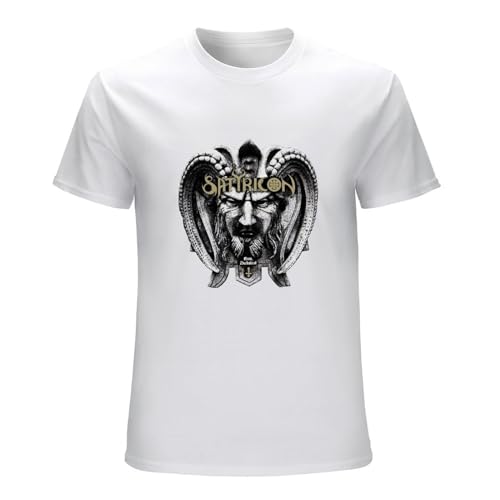 Men's Short Sleeves Tops Satyricon Logo Music Man's Tops Short Sleeve T-Shirts White M von SIBOER