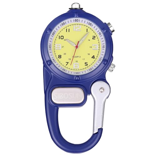 SIBOSUN FOB Uhren, Clip auf Karabiner, leuchtendes Zifferblatt, FOB-Uhr für Ärzte, Krankenschwestern, Sanitäter, Uhren und Klettersportuhr, 1. Blau, Sportlich SIBOSUN FOB Uhren, Clip auf Karabiner, leuchtendes Zifferblatt, FOB-Uhr für Ärzte, Krankenschwestern, Sanitäter, Uhren und Klettersportuhr, 1. Blau, Sportlich von SIBOSUN