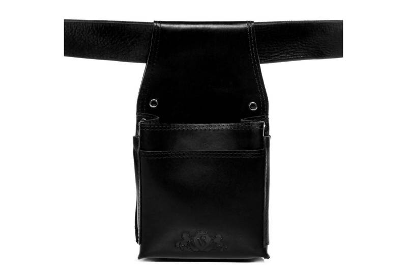 SID & VAIN Geldbörse ABERDEEN, Kellnerportemonnaie echt Leder Unisex, Münzbörse schwarz von SID & VAIN