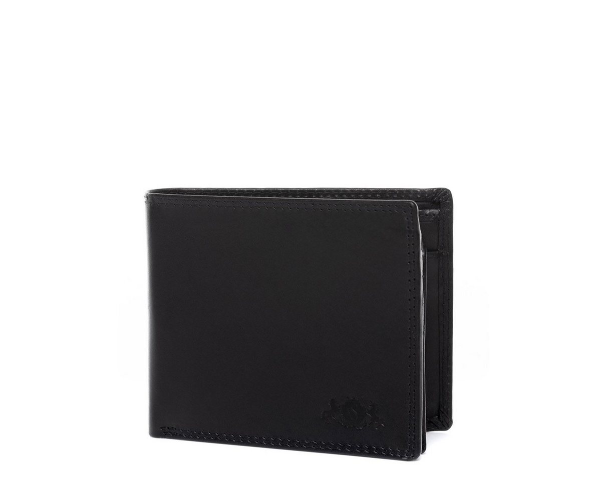 SID & VAIN Geldbörse echt Leder Geldbeutel handgefertigt Portemonnaie, Portemonnaie Echtleder für Herren, Wallet, Brieftasche schwarz von SID & VAIN