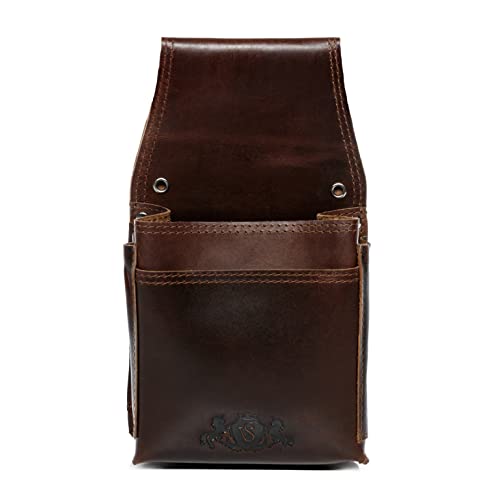 SID & VAIN Kellner-Holster Aberdeen aus Premium Leder I Kellner-Tasche groß für Herren und Damen I Kellnerhalfter braun handgefertigt von SID & VAIN