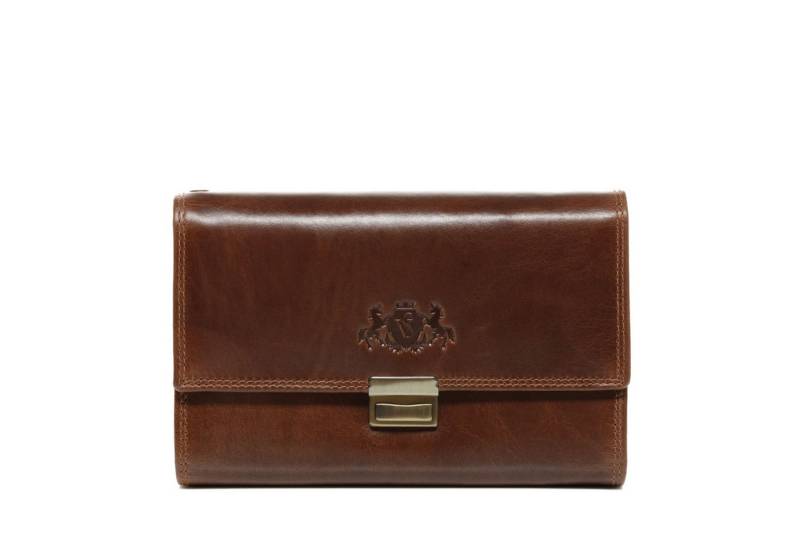 SID & VAIN Geldbörse echt Leder Kellner Geldbörse groß combi-braun ABERDEEN, Kellnerportemonnaie echt Leder Unisex, Kellnergeldbeutel braun von SID & VAIN