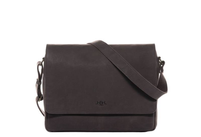 SID & VAIN Laptoptasche echt Leder Messenger groß 15 Zoll Laptop-Hülle braun, Laptoptasche 15 Zoll, Aktentasche Echtleder Damen Herren braun von SID & VAIN