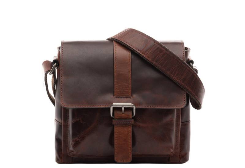 SID & VAIN Messenger Bag echt Leder Schultertasche groß braun GRAHAM, Umhängetasche echt Leder Unisex, Crossbody Bag braun von SID & VAIN
