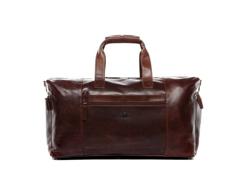 SID & VAIN Reisetasche echt Leder Weekender groß braun BRISTOL SIDE, Echtleder Reisegepäck für Damen & Herren, Sporttasche XL braun von SID & VAIN