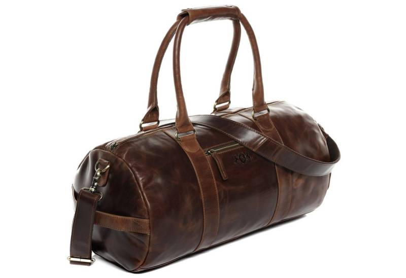 SID & VAIN Reisetasche Leder Weekender Unisex VANCOUVER, Echtleder Reisegepäck für Damen & Herren, Sporttasche XL braun von SID & VAIN