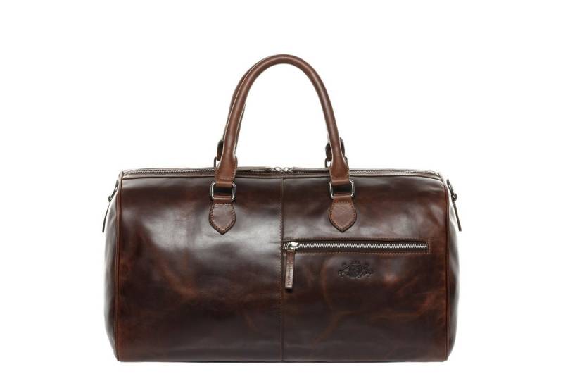 SID & VAIN Reisetasche echt Leder Weekender groß Ledertasche braun SEATTLE, Echtleder Reisegepäck für Damen & Herren, Sporttasche XL braun-cognac von SID & VAIN