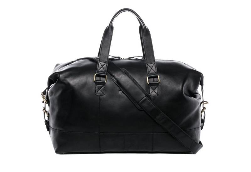 SID & VAIN Reisetasche YALE Weekender groß Handgepäck echt Leder, Reisetasche Duffle Reisegepäck Sporttasche Herren Damen schwarz von SID & VAIN