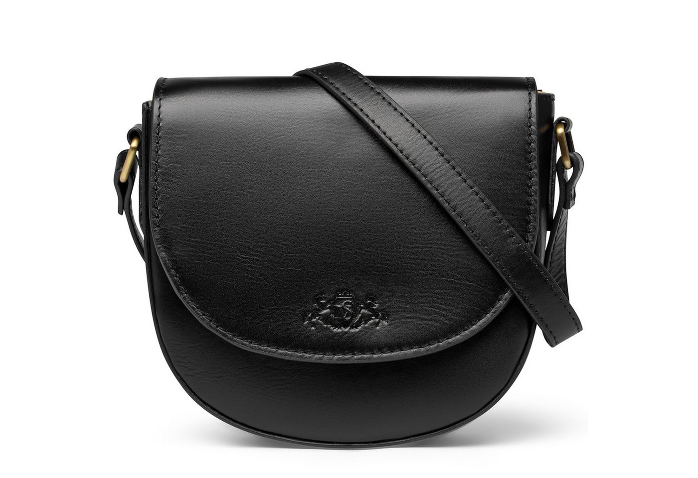 SID & VAIN Umhängetasche Umhängetasche Cross-Body Bag echt Leder Schultertasche schwarz, Ledertasche Umhängetasche & Schultertasche Damen Crossbody schwarz M von SID & VAIN