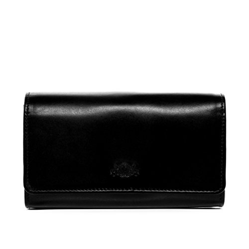 SID & VAIN Profi Kellner-Geldbörse Gastronomie echt Leder - großes Kellnerportemonnaie Aberdeen Wallet - Kellner-Geldbeutel Fächer - Ledergeldbeutel Herren und Damen schwarz handgefertigt von SID & VAIN