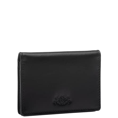 SID & VAIN kleine Kartenetui flach mit RFID Schutz echt Leder - kleine Geldbörse Kreditkartenhalter Colby - mit münzfach kreditkartenetui - Ledergeldbeutel Herren Damen schwarz von SID & VAIN