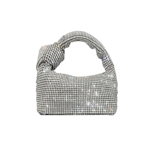 Abendtasche mit Strasssteinen, silberfarbener Kristall, für Damen, Geldbörsen und Handtaschen, luxuriöse Designer-Handtasche, Toffee Chair 2, (20cm(Max Length(30cm) von SIDIFU