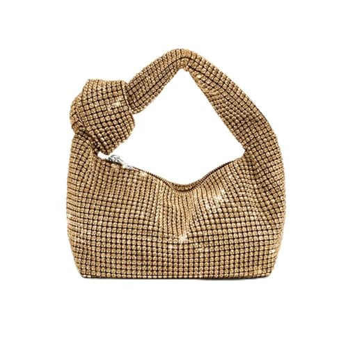 Abendtasche mit Strasssteinen, silberfarbener Kristall, für Damen, Geldbörsen und Handtaschen, luxuriöse Designer-Handtasche, gold, (20cm(Max Length(30cm) von SIDIFU