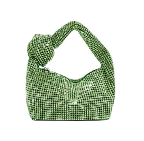 Abendtasche mit Strasssteinen, silberfarbener Kristall, für Damen, Geldbörsen und Handtaschen, luxuriöse Designer-Handtasche, grün, (20cm(Max Length(30cm) von SIDIFU