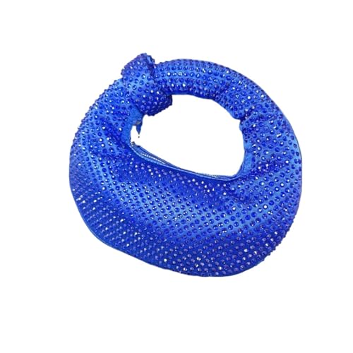 SIDIFU Full Diamond Dumpling Bag Damen Socialite Dinner Clutches Damen Sparkling Strass Abendhandtasche Mini Bankett Party Geldbörse, blau, (20cm(Max Length(30cm) von SIDIFU