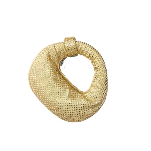 SIDIFU Full Diamond Dumpling Bag Damen Socialite Dinner Clutches Damen Sparkling Strass Abendhandtasche Mini Bankett Party Geldbörse, gold, (20cm(Max Length(30cm) von SIDIFU