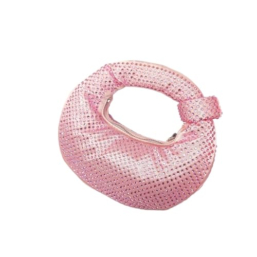 SIDIFU Full Diamond Dumpling Bag Damen Socialite Dinner Clutches Damen Sparkling Strass Abendhandtasche Mini Bankett Party Geldbörse, rose, (20cm(Max Length(30cm) von SIDIFU