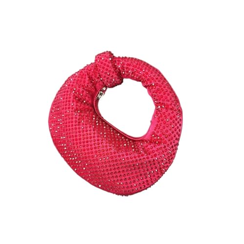 SIDIFU Full Diamond Dumpling Bag Damen Socialite Dinner Clutches Damen Sparkling Strass Abendhandtasche Mini Bankett Party Geldbörse, rot, (20cm(Max Length(30cm) von SIDIFU