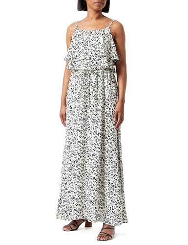 SIDONA Damen Maxikleid 19222818-SI01, Weiss SCHWARZ, L von SIDONA