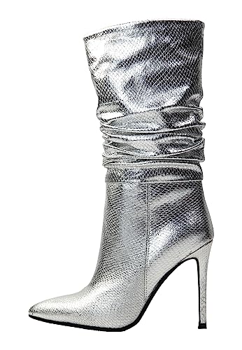 SIDONA Damen Stiefeletten, Silber, 37 EU von SIDONA