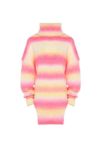 SIDONA Damen Sweater, ROSA GELB Mehrfarbig, M/L von SIDONA