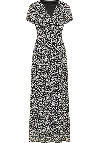 SIDONA Damen Wickelkleid 19222817-SI01, SCHWARZ Weiss, XS von SIDONA