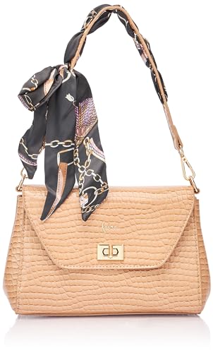 SIDONA Women's Damen Schultertasche, Dunkelbeige von SIDONA