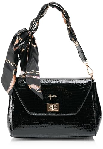 SIDONA Women's Damen Schultertasche, SCHWARZ von SIDONA