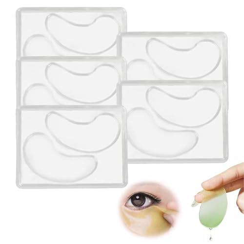 5 Paar Augenpads Formen Zum Selbermachen, DIY Augenpads Wiederverwendbar, DIY-Formen für Augenklappen, Sichere, Gesunde, Natürliche, Transparente Gesichtsmasken Patch Formen für Hautpflege DIY von SIEISIEIX