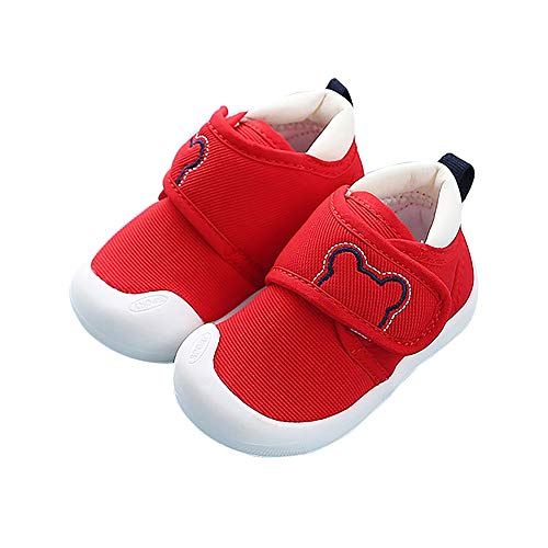 SIFAGNPING Kleinkindschuhe Herbst und Winter Männer und Frauen Babyschuhe 0-2 Jahre alt Indoor Soft Sohle Babyschuhe rutschfest(Rot 17) von SIFANGPING