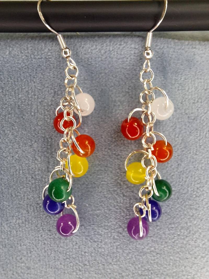 Regenbogen Ohrringe | Bunter Glas Und Sterling Silber Geschenk Schmuck, Individualisierbar "Kaskade" Lgbt+ Pride." Regenbogen Ohrringe | Bunter Glas Und Sterling Silber Geschenk Schmuck, Individualisierbar "Kaskade" Lgbt+ Pride." von SIFcrafts