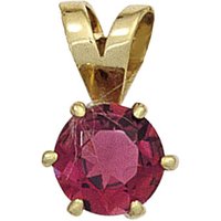 SIGO Anhänger 585 Gold Gelbgold 1 rosa Turmalin Goldanhänger von SIGO