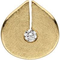 SIGO Anhänger 585 Gold Gelbgold eismatt 1 Diamant Brillant Diamantanhänger von SIGO