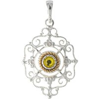 SIGO Anhänger 925 Silber Trachtenschmuck Zirkonia gelb von SIGO