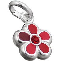 SIGO Anhänger Blume rot lackiert, Silber 925 von SIGO