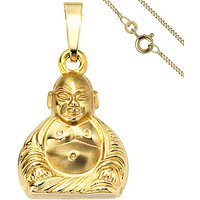 SIGO Anhänger Buddha 333 Gold Gelbgold mit Kette 45 cm von SIGO