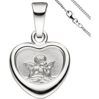 SIGO Anhänger Kleines Herz Herzchen Schutzengel 925 Sterling Silber mit Kette 42 cm von SIGO