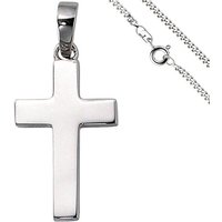 SIGO Anhänger Kreuz 925 Silber Kreuzanhänger Silberkreuz mit Kette 50 cm von SIGO