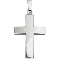 SIGO Anhänger Kreuz 925 Sterling Silber matt Kreuzanhänger Silberanhänger Silberkreuz von SIGO