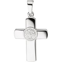 SIGO Anhänger Kreuz Lebensbaum 925 Sterling Silber Kreuzanhänger Silberkreuz von SIGO