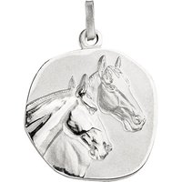 SIGO Anhänger Pferde Pferdeköpfe 925 Sterling Silber matt mattiert Silberanhänger von SIGO